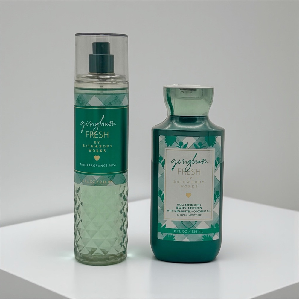 Bath and Body Works Gingham Fresh Lotion Set NWT